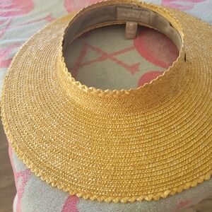 Women’s Yellow Straw Visor Sun Hat